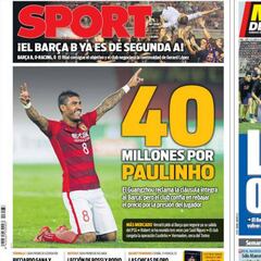 La Masia y Paulinho, en las portadas de la prensa catalana