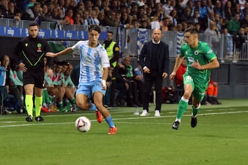 David Larrubia, durante el Málaga - Racing de Santander.