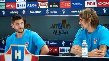 Kramaric y Sosa, en rueda de prensa.