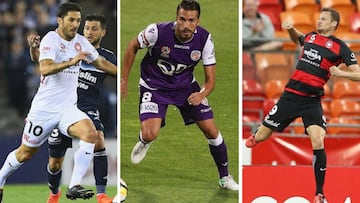 Cejudo, Xavi Torres y Oriol Riera, jugadores españoles que juegan en Australia.