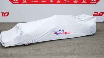 MONTMELO, SPAIN - FEBRUARY 26: The launch of the Scuderia Toro Rosso STR13 during day one of F1 Winter Testing at Circuit de Catalunya on February 26, 2018 in Montmelo, Spain. (Photo by Peter Fox/Getty Images)