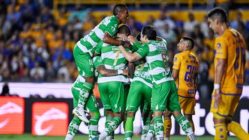 during the game Tigres UANL vs Santos, corresponding to Round 05 of the Torneo Apertura 2023 of the Liga BBVA MX, at Universitario Stadium, on August 30, 2023.
<br><br>
durante el partido Tigres UANL vs Santos, correspondiente a la Jornada 05 del Torneo Apertura 2023 de la Liga BBVA MX, en el Estadio Universitario, el 30 de Agosto