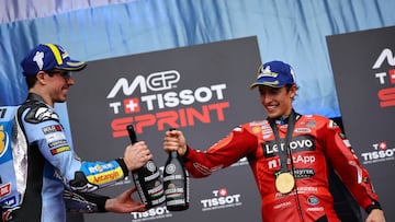 Marc y Álex Márquez brillan en la esprint y celebran otro doblete de Ducati en el GP de Argentina de MotoGP.