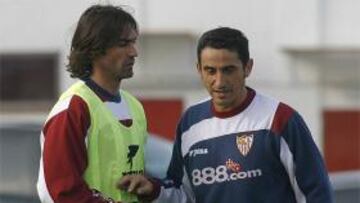 Javi Navarro con Manolo Jiménez