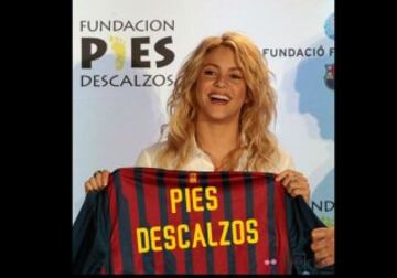 Shakira La cantante colombiana, esposa de Piqué, no podía tener otro club más que el Barcelona