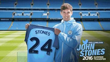 John Stones con el Manchester City.