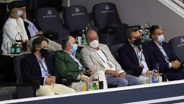 El rey emérito Juan Carlos I, en la grada del Nadal-Murray