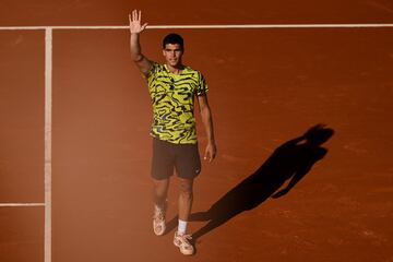 Victoria de Carlos Alcaraz sobre Stefanos Tsitsipas en la final del Conde de God¨® 2023.