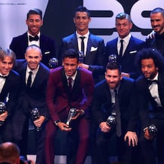 Cinco del Madrid y tres del Barça en el XI de los premios 'The Best'