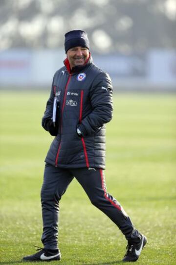 La primera jornada de la selección chilena en el Monasterio Celeste. Hoy se sumó Edson Puch y arribaron Gonzalo Jara y Miiko Albornoz.