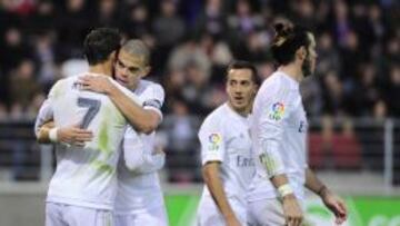 Cristiano, Pepe, Lucas V&aacute;zquez y Bale.