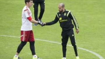 Casillas y Alba, con la Selección.