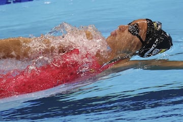 África Zamorano termina séptima en su serie de la semifinal de 200 metros espalda con un tiempo de 2:10:42 y no se clasifica para la carrera por las medallas.
