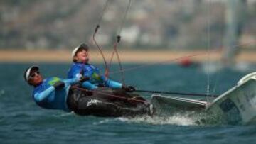 Las espa&ntilde;olas Tamara Echegoyen y Berta Betanzos este a&ntilde;o en la regata de Weymouth (Gran Breta&ntilde;a).