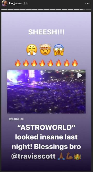 LeBron en el Astroworld Festival