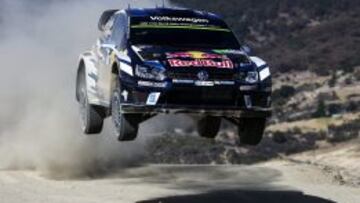 Sebastien Ogier durante el Rally de México.