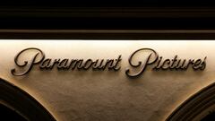 FILE PHOTO: The logo of Paramount Pictures studios is pictured in Los Angeles, California, U.S., September 24, 2023.  REUTERS/David Swanson/File Photo