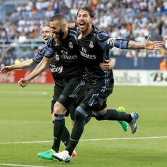 Málaga-Real Madrid: los goles y la celebración del campeón en imágenes