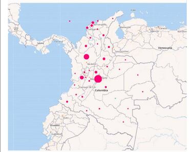 Mapa de casos y muertes por coronavirus por departamentos en Colombia: hoy, 21 de octubre