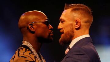 Floyd Mayweather cara a cara con Conor McGregor.