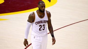 LeBron James, durante el tercer partido de las Finales entre Cleveland Cavaliers y Golden State Warriors.