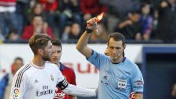 Clos, en el momento en que expulsó a Ramos en Pamplona.