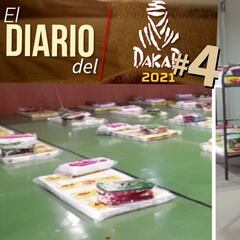 Literas y colchones en el suelo: vean cómo duermen los pilotos durante el Dakar 2021