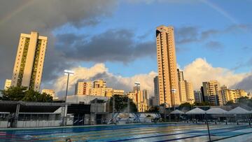Imagen de la piscina de Recife donde se está celebrando el Trofeo Brasil de Natación.