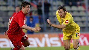 Andriy Shevchenko, futbolista ucraniano, durante un partido amistoso contra Luxemburgo.