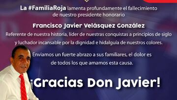 Falleció Javier Velásquez, presidente honorario del DIM