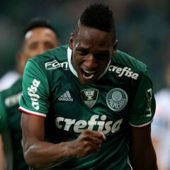 Yerry Mina, goleador: ahora marca con Palmeiras en Brasil