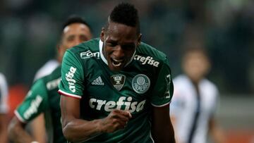 Yerry Mina, goleador: ahora marca con Palmeiras en Brasil
