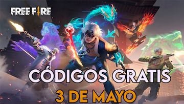 Free Fire códigos recompensas gratis 3 de mayo