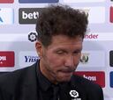 Las cortantes respuestas de Simeone en la flash interview