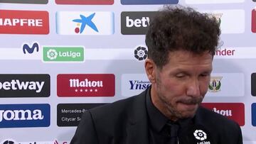 Las cortantes respuestas de Simeone en la flash interview