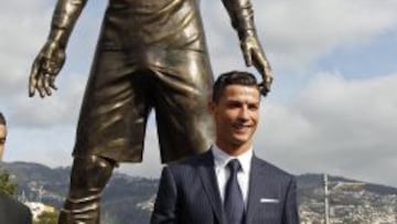 Inauguración de la estatua de Cristiano Ronaldo en Funchal, Madeira.