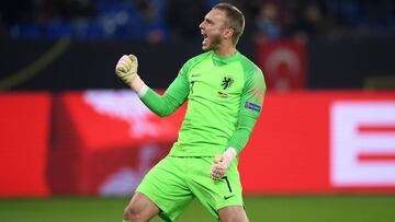 Cillessen celebra el pase de Holanda a la Final Four.