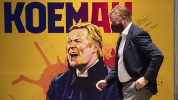 Ronald Koeman, el d&iacute;a de su presentaci&oacute;n con el Bar&ccedil;a.