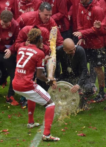 Vidal y el festejo de su primera Bundesliga