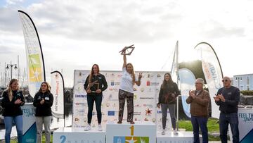 Pilar Lamadrid, campeona de los Lanzarote iQFOiL Games
