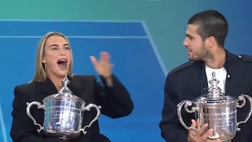 El increíble ‘fail’ de Sabalenka con Alcaraz en un programa de máxima audiencia en USA