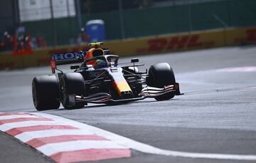 El festejo de Sergio Pérez en el Gran Premio de México