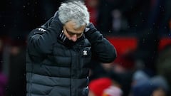 El entrenador del Manchester United, Jos&eacute; Mourinho, durante un partido.