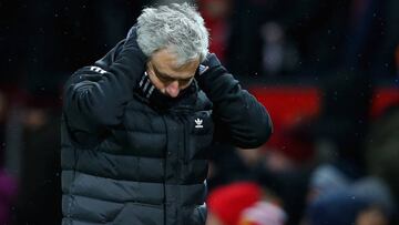 El entrenador del Manchester United, Jos&eacute; Mourinho, durante un partido.