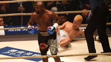 Mayweather, KO a Nasukawa en 138" para salvar el esperpento