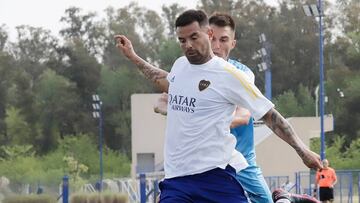 Edwin Cardona durante un amistoso con Boca Juniors.