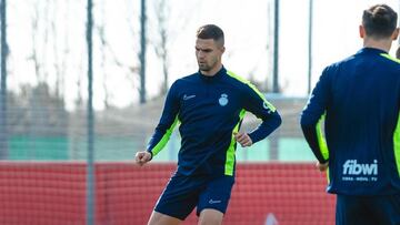 Valjent en un entrenamiento en la Ciudad Deportiva