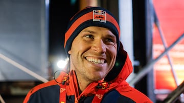 Rallying - Dakar Rally - Stage 3 - Bisha to Al Henakiyah - Saudi Arabia - January 7, 2025 Red Bull KTM Factory Racing's Daniel Sanders in the bivouac during stage 3 REUTERS/Maxim Shemetov