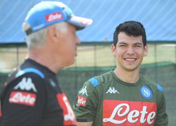 Así vivió Hirving Lozano su primer entrenamiento con Napoli