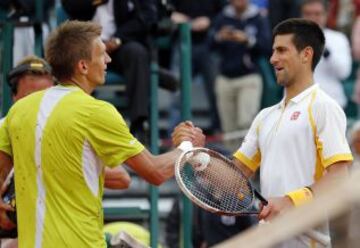 Nieminen y Djokovic.